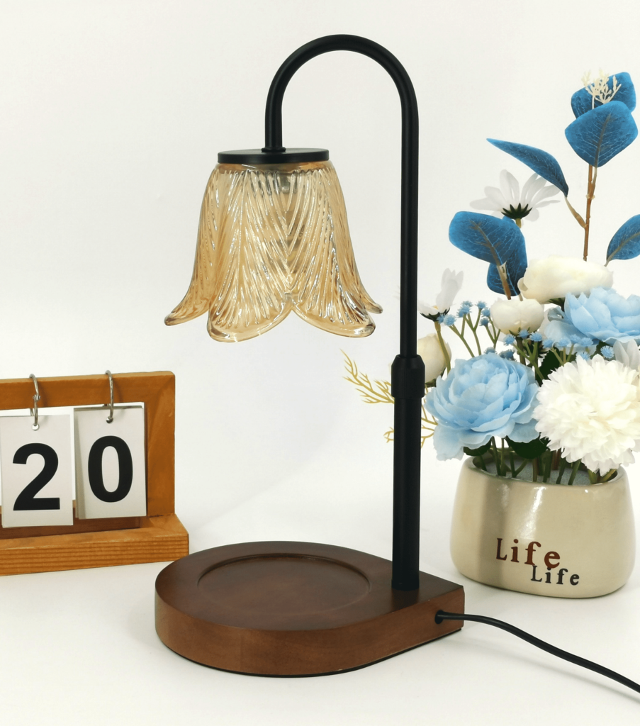 G003 Crystal Wax Warmer with Solid wood base